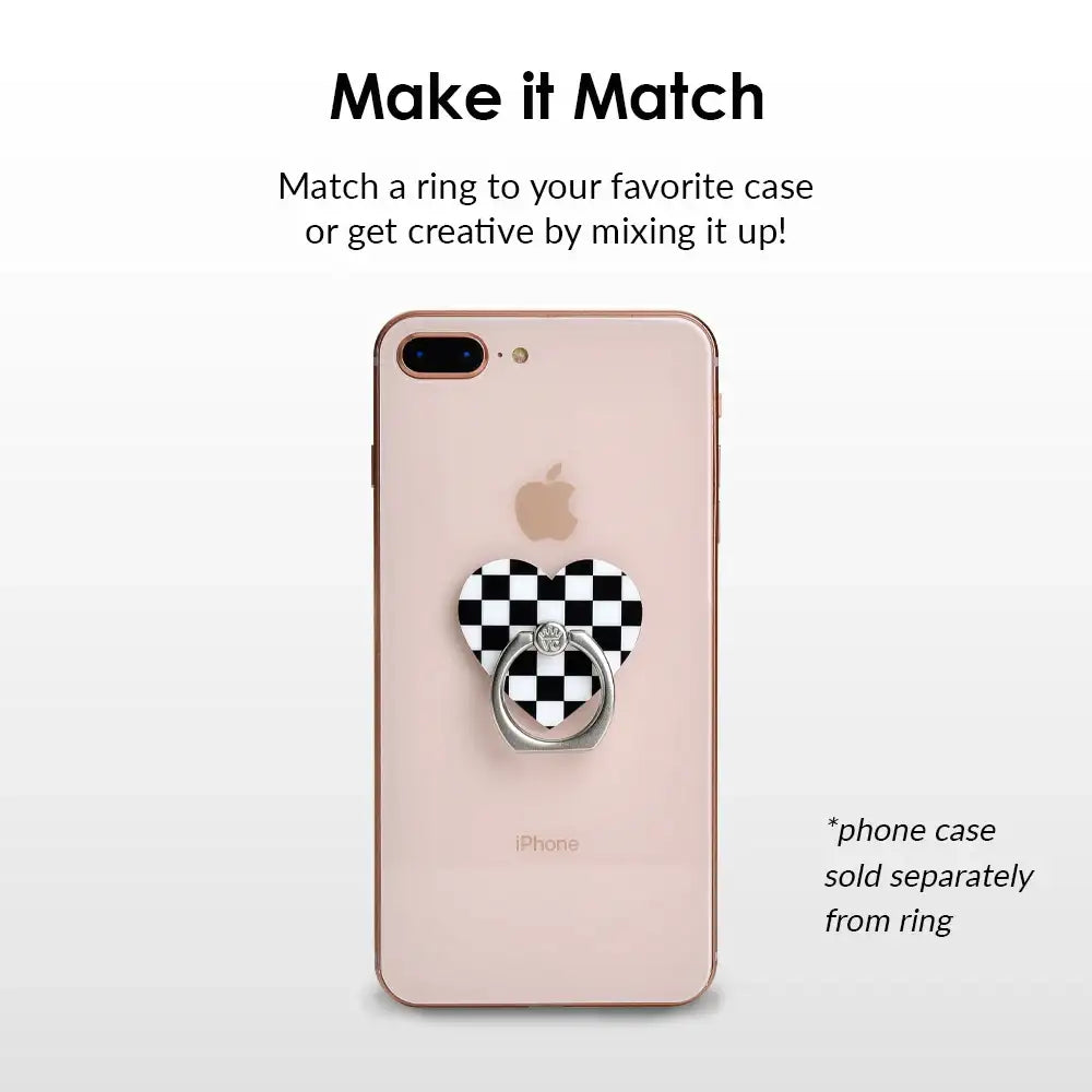 Black Checkered Grip Ring