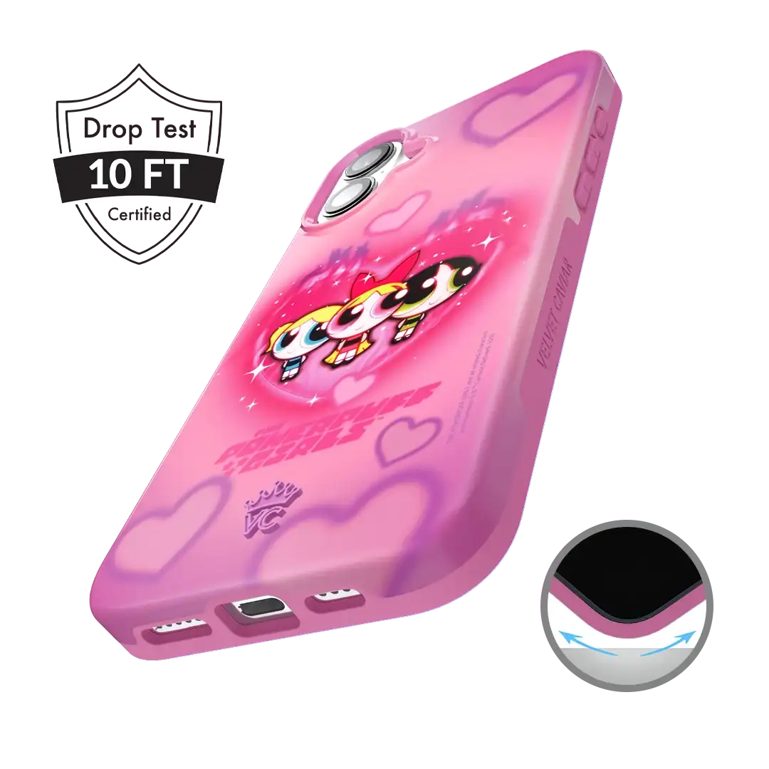 The Powerpuff Girls Airbrush Hearts iPhone Case