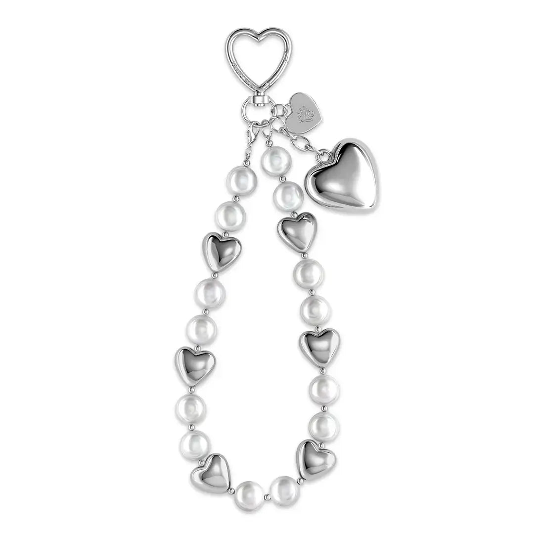 Silver Heart Drip Bag Charm