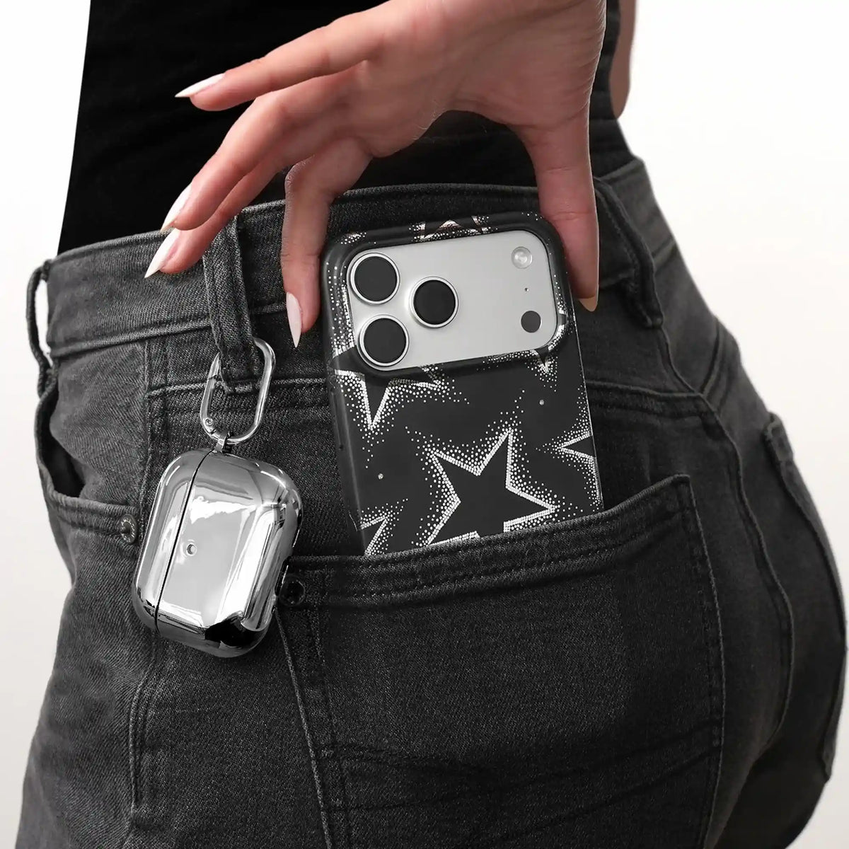 Silver Chrome AirPod Case