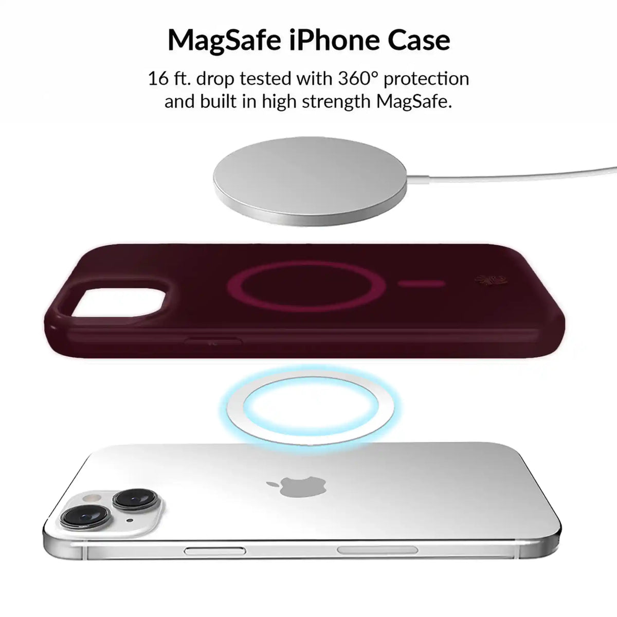 Burgundy 1990 Jelly iPhone Bundle Set