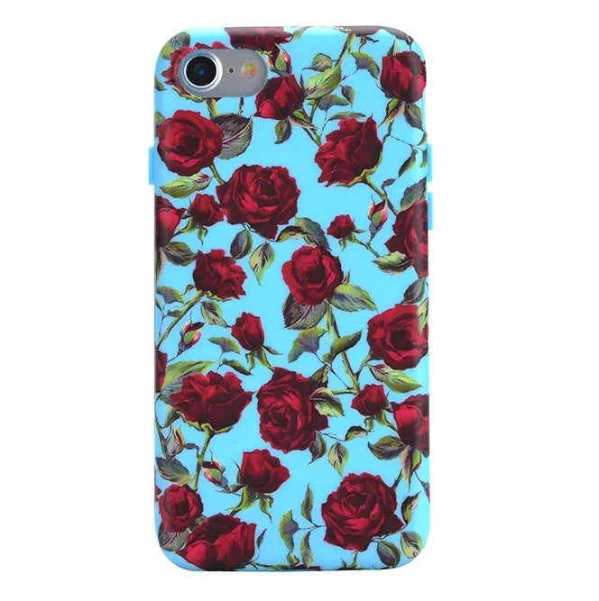 Blue Roses Floral iPhone Case