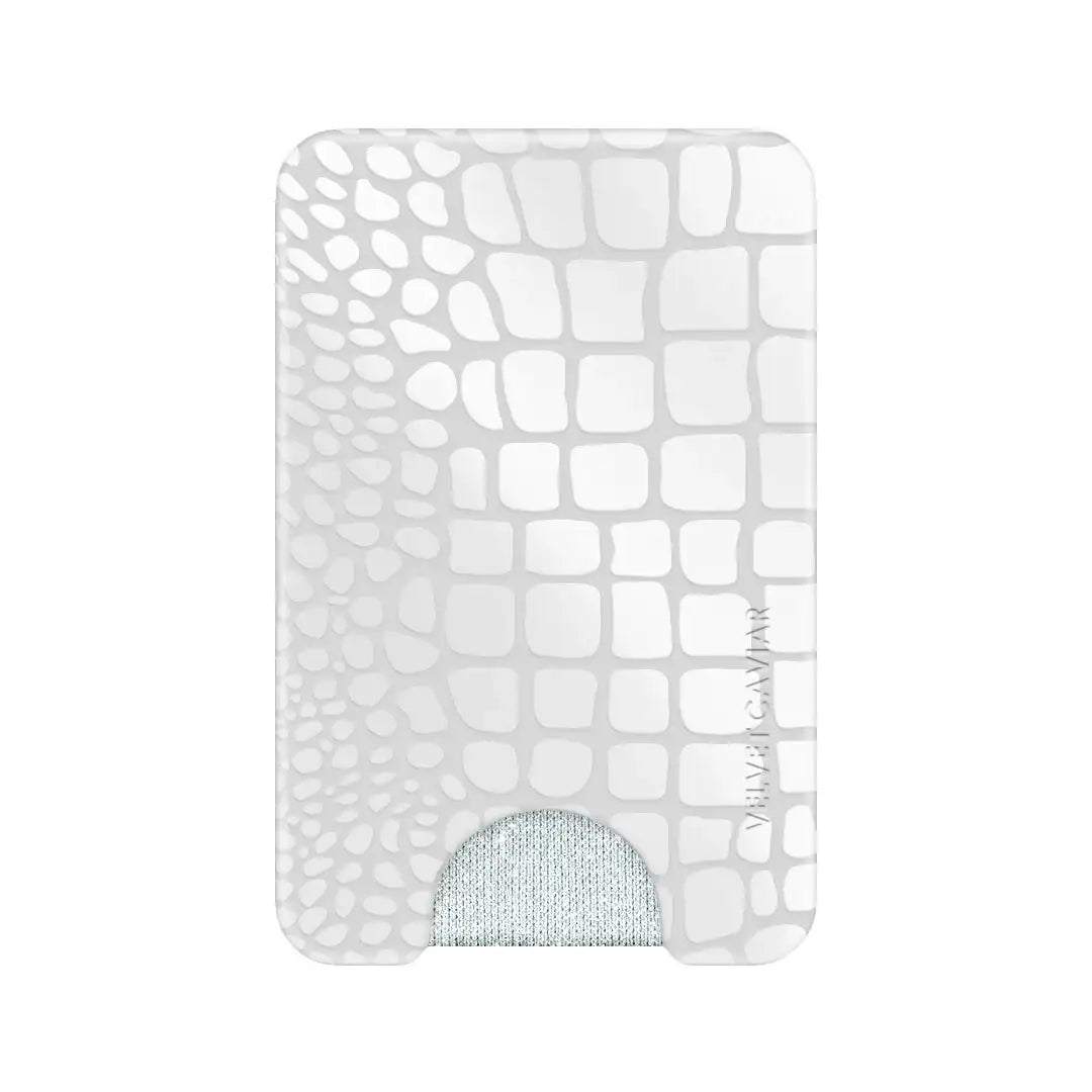 White Croc MagSafe Wallet