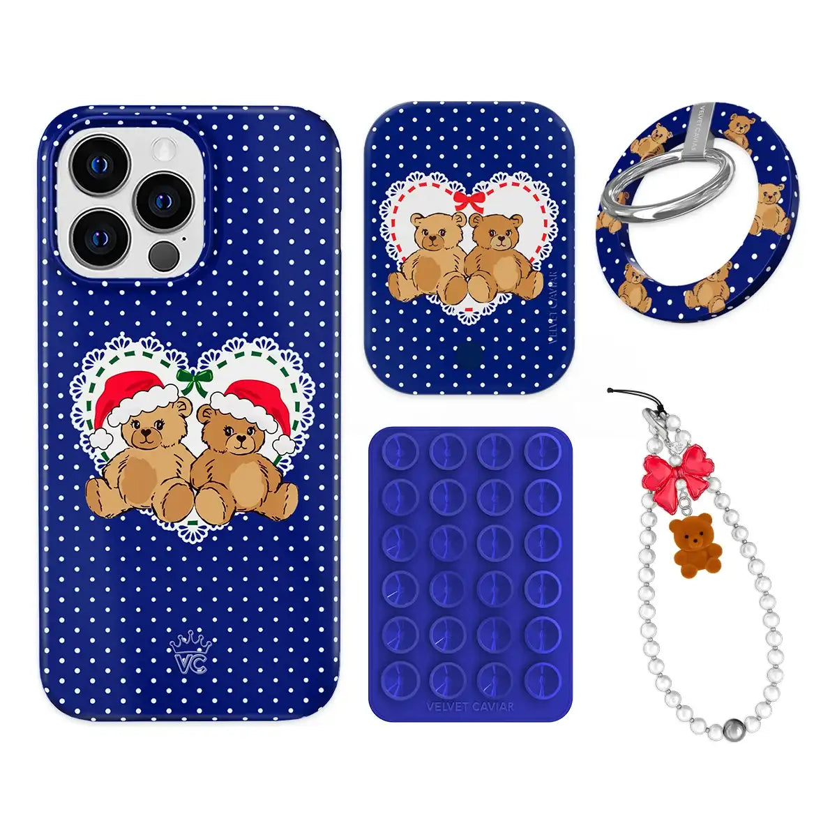 Winter Teddy iPhone Bundle Set - Grip