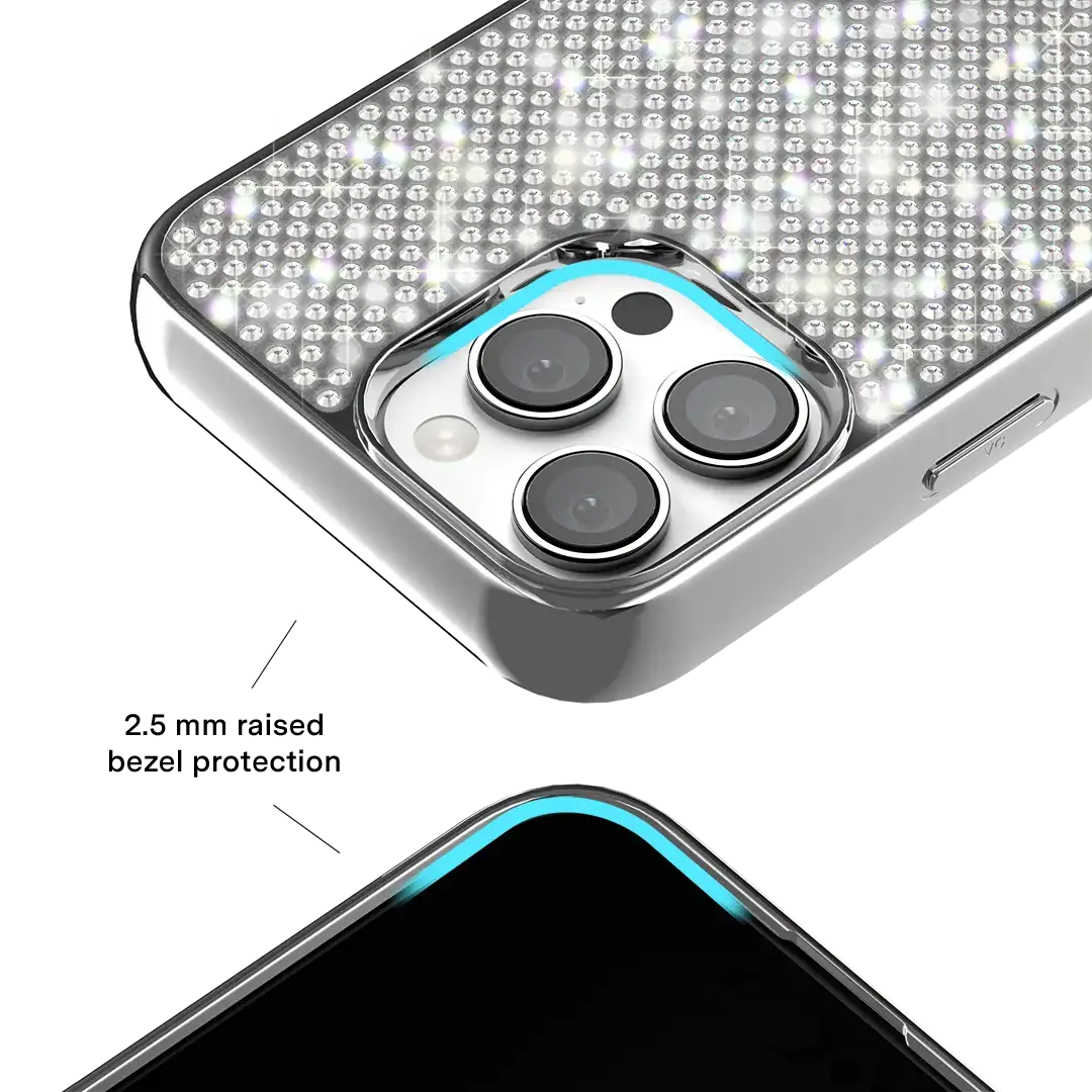 Chrome Caviar Crystals iPhone Case