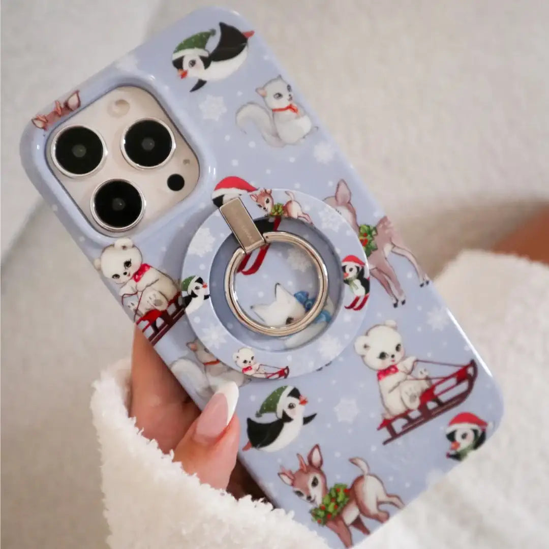 Winter Wonderland Baby Animals MagSafe Grip Ring