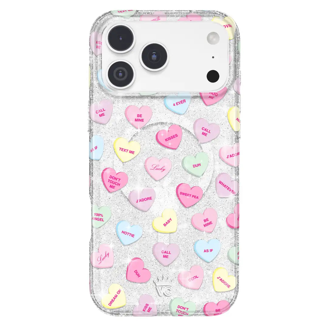 Sweet Hearts Glitter iPhone Case