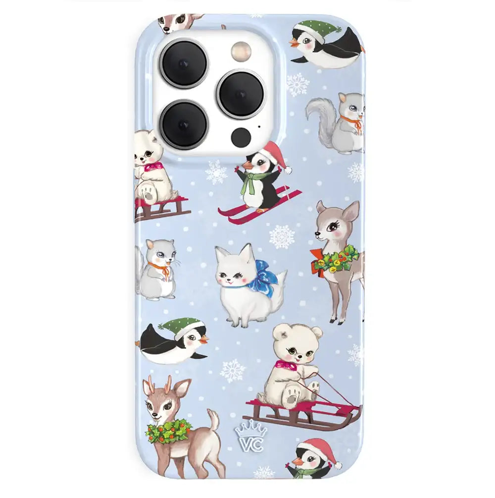 Winter Wonderland Baby Animals iPhone Case