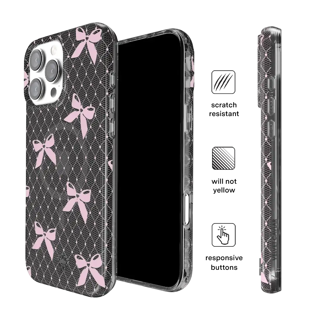 Lacy Pink Bows iPhone Case