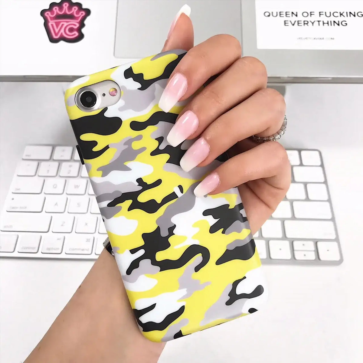 Yellow Camo iPhone Case