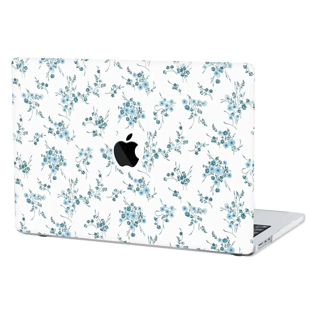 French Blue Floral MacBook Case