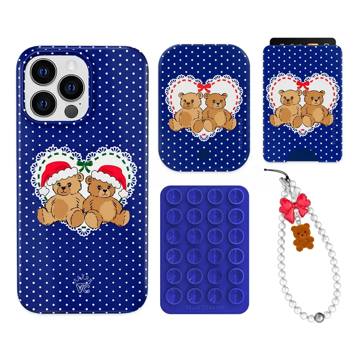 Winter Teddy iPhone Bundle Set - Wallet