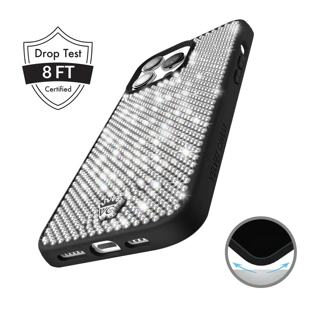 Black Caviar Crystals iPhone Case