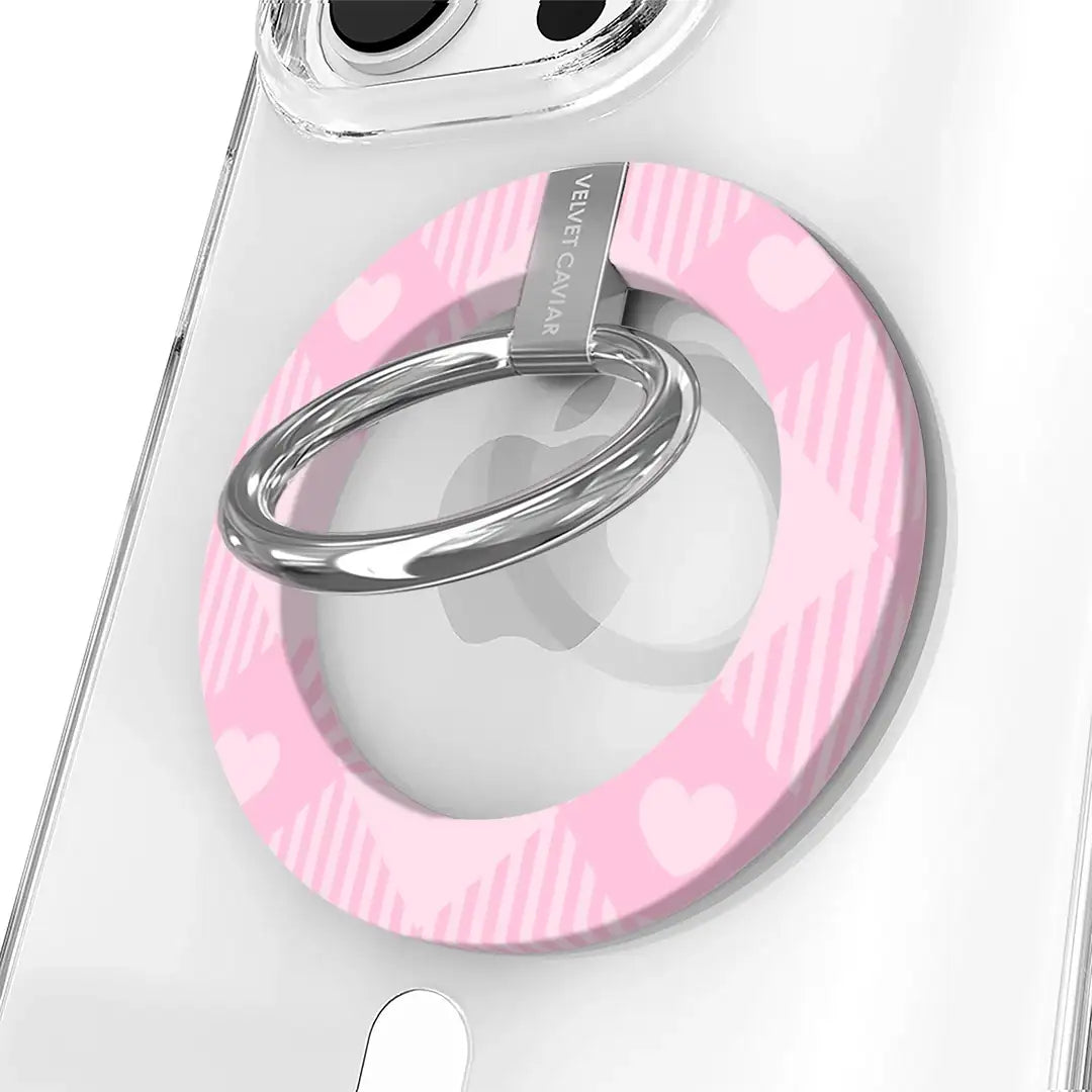 Dolly Pink Gingham MagSafe Grip Ring