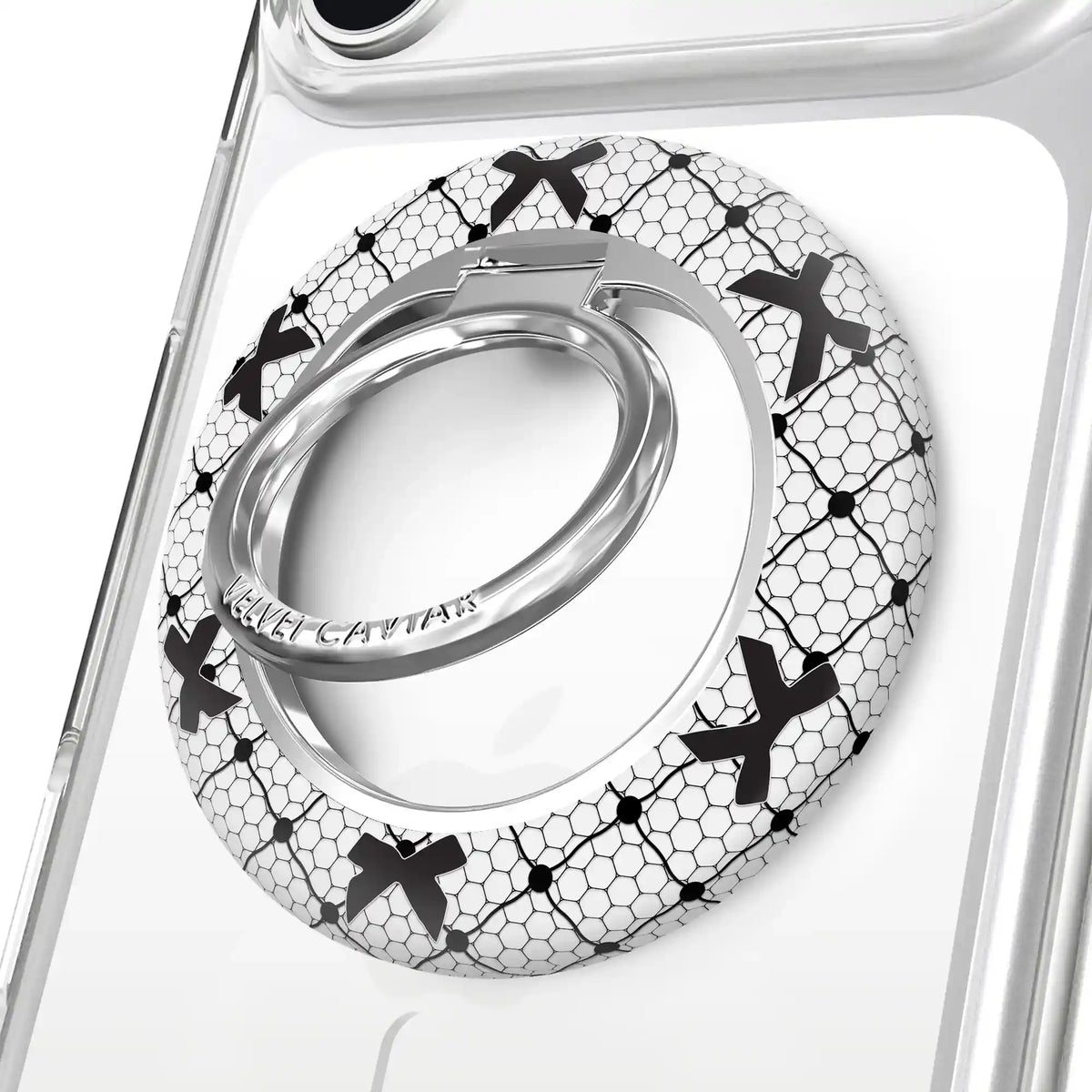 Lacy Black Bows MagSafe Grip Ring