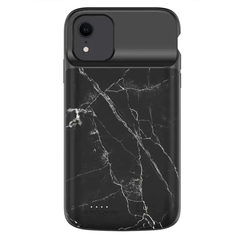 Black Marble iPhone Charging Case