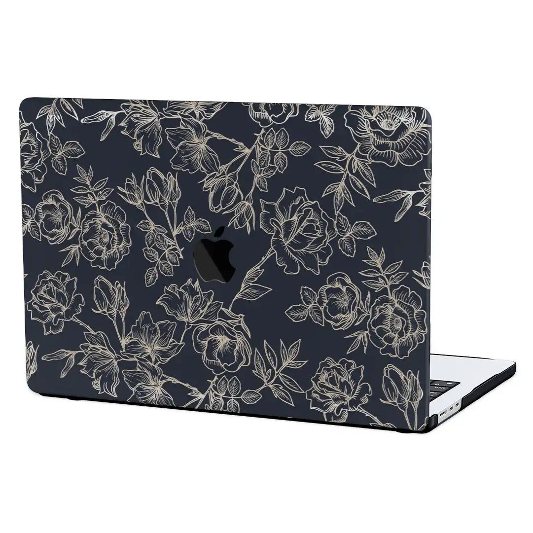 Floral Rose Gold MacBook Case