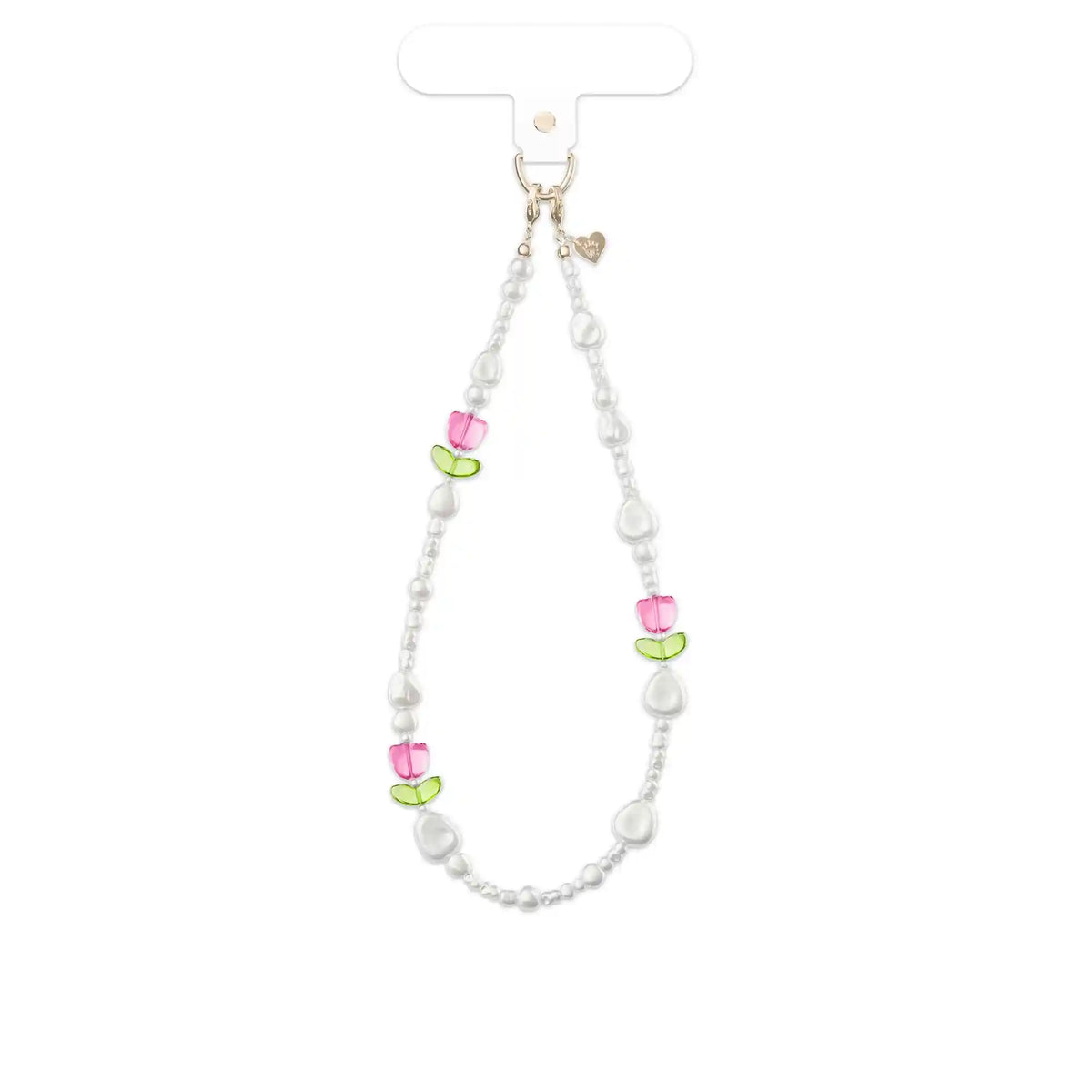 Tulip Pearl Chain Phone Charm